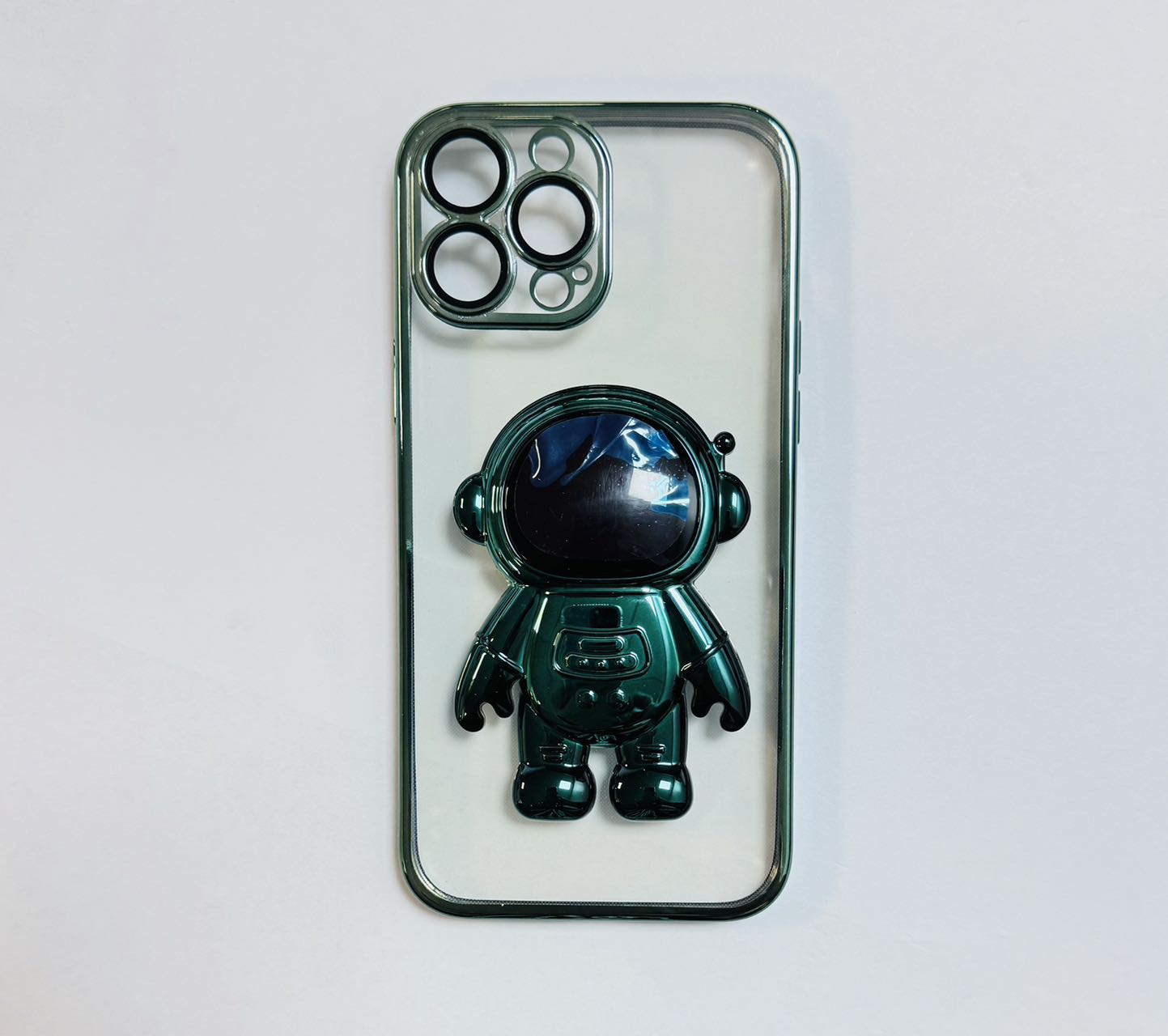 [SALE] iPhone 13 Pro Max 6.7 3D Astronaut Transparent Series Kickstand Case