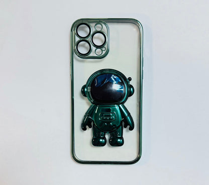 [SALE] iPhone 13 Pro Max 6.7 3D Astronaut Transparent Series Kickstand Case