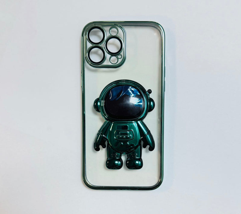 [SALE] iPhone 13 Pro Max 6.7 3D Astronaut Transparent Series Kickstand Case