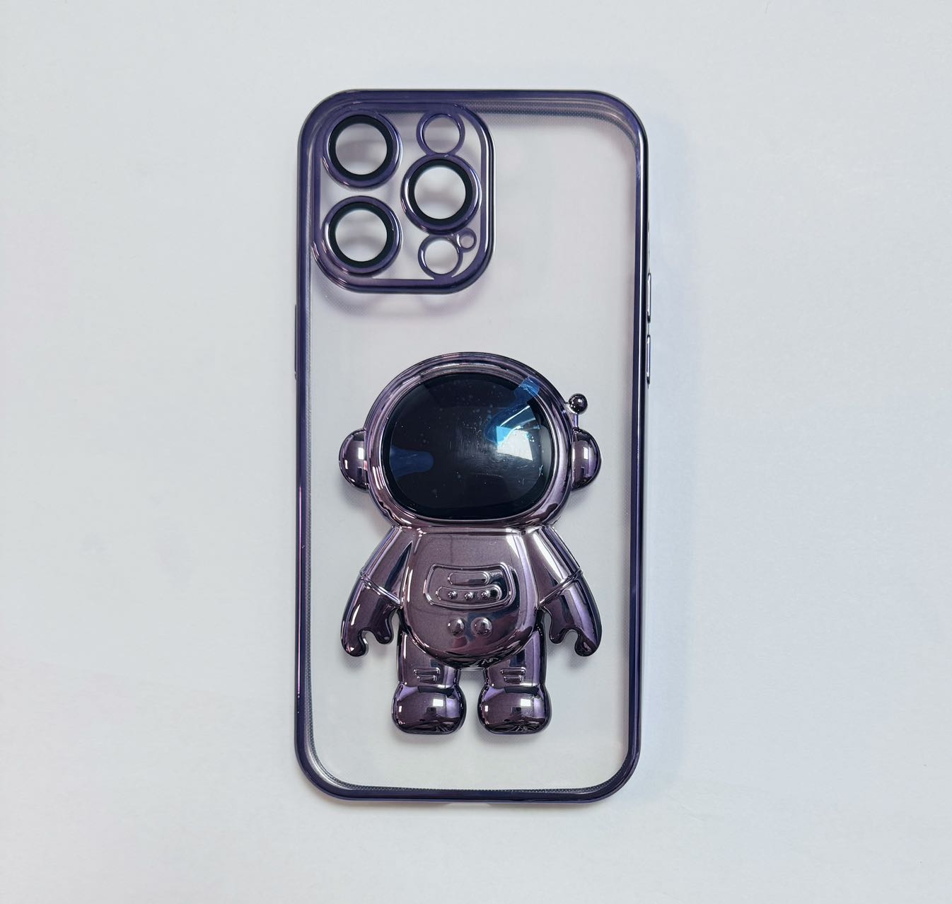 [SALE] iPhone 14 Pro 6.1 3D Astronaut Transparent Series Kickstand Case
