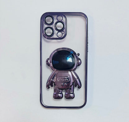 [SALE] iPhone 14 Pro 6.1 3D Astronaut Transparent Series Kickstand Case