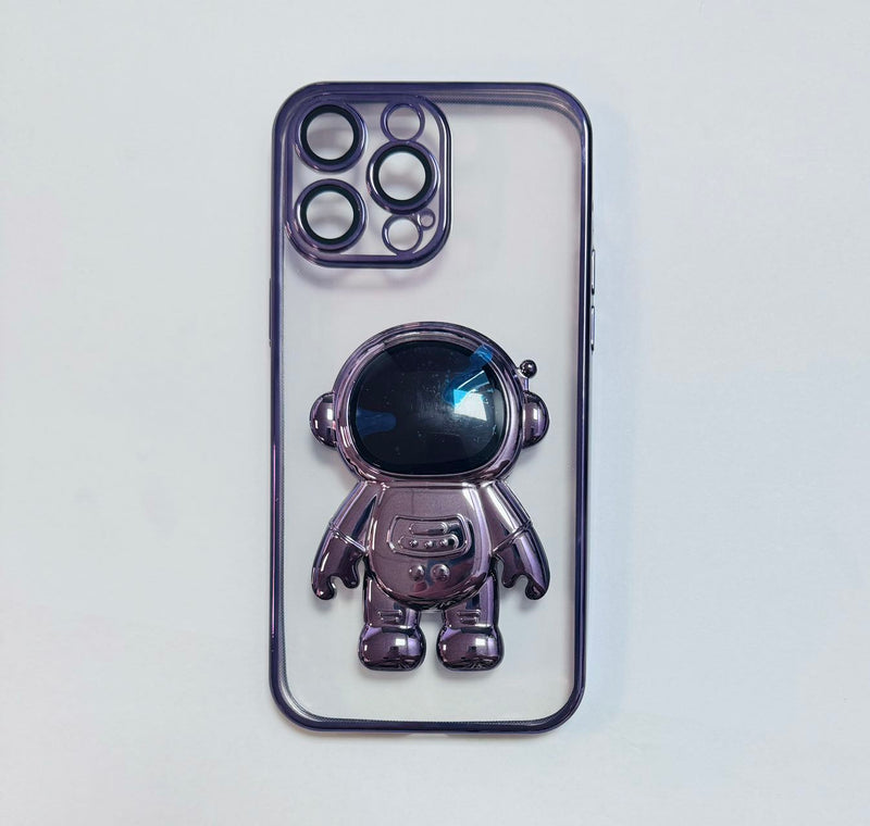 [SALE] iPhone 13 Pro Max 6.7 3D Astronaut Transparent Series Kickstand Case