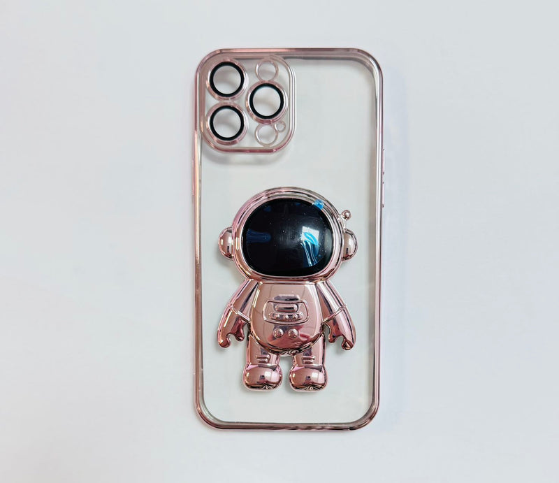 [SALE] iPhone 13 Pro Max 6.7 3D Astronaut Transparent Series Kickstand Case