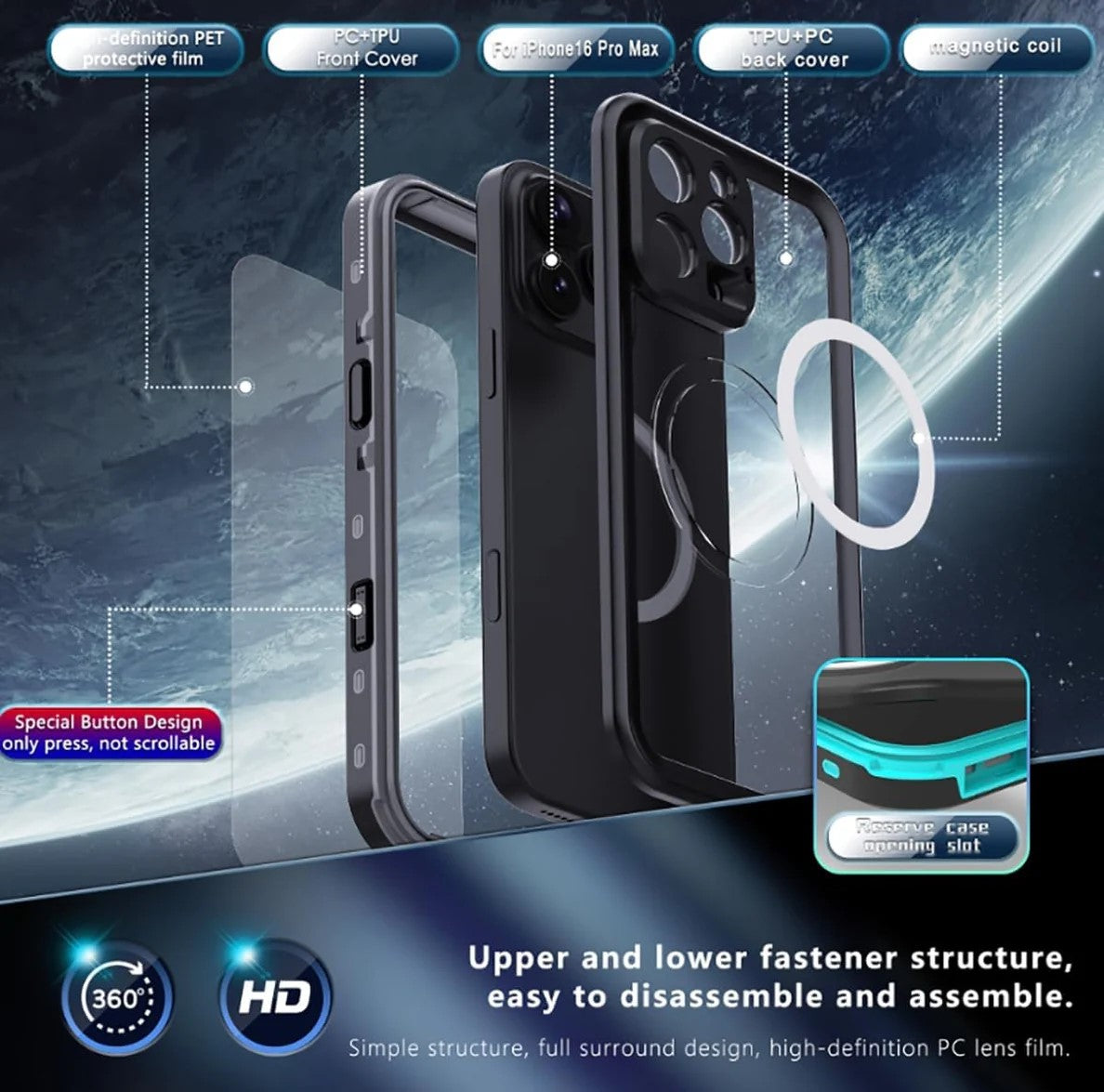 iPhone 16 Pro 6.3 Redpepper DOT+ Magsafe Waterproof Case