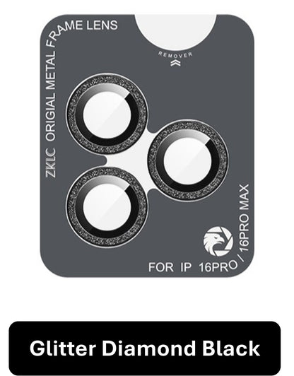 iPhone 16 Pro 6.3/16 Pro Max 6.9 Samos Glitter Eagle-Eye Camera 3 Lens Protection