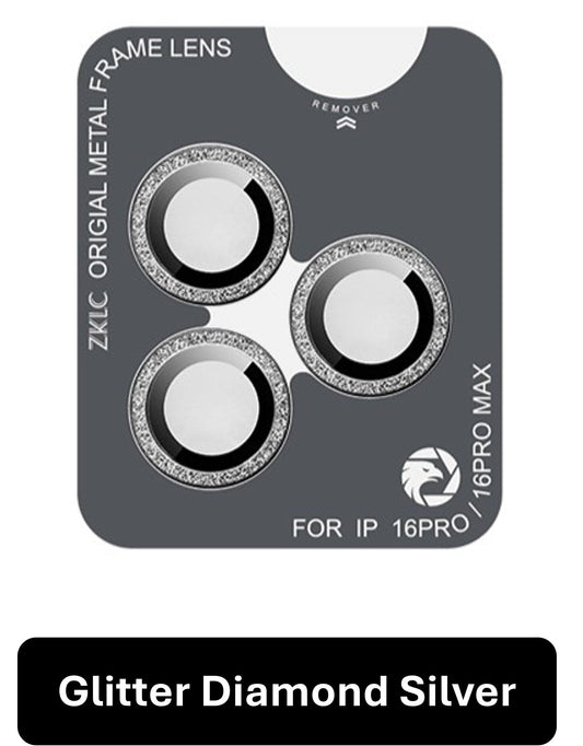 iPhone 16 Pro 6.3/16 Pro Max 6.9 Samos Glitter Eagle-Eye Camera 3 Lens Protection