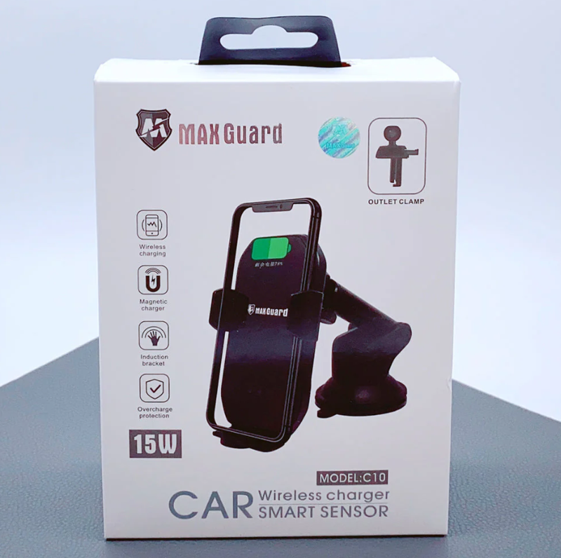 Maxguard C10 Wireless Charger 2 in 1 Car Holder 15W