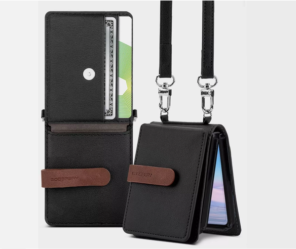 SAM F741 Galaxy Z Flip6 5G Mercury Wallet Strap Diary Case