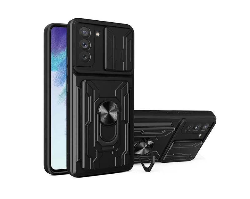 [SALE] A336 Galaxy A33 5G Rugged Armor Case with Ring & Sliding Card Case