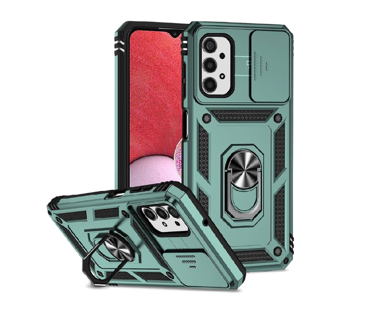 [SALE] A045 Galaxy A04 Rugged Armor Case with Ring & Sliding Card Case