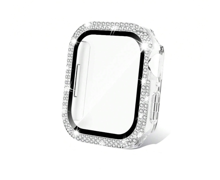 iWatch 45mm Tempered Glass with Diamond Bezel Case