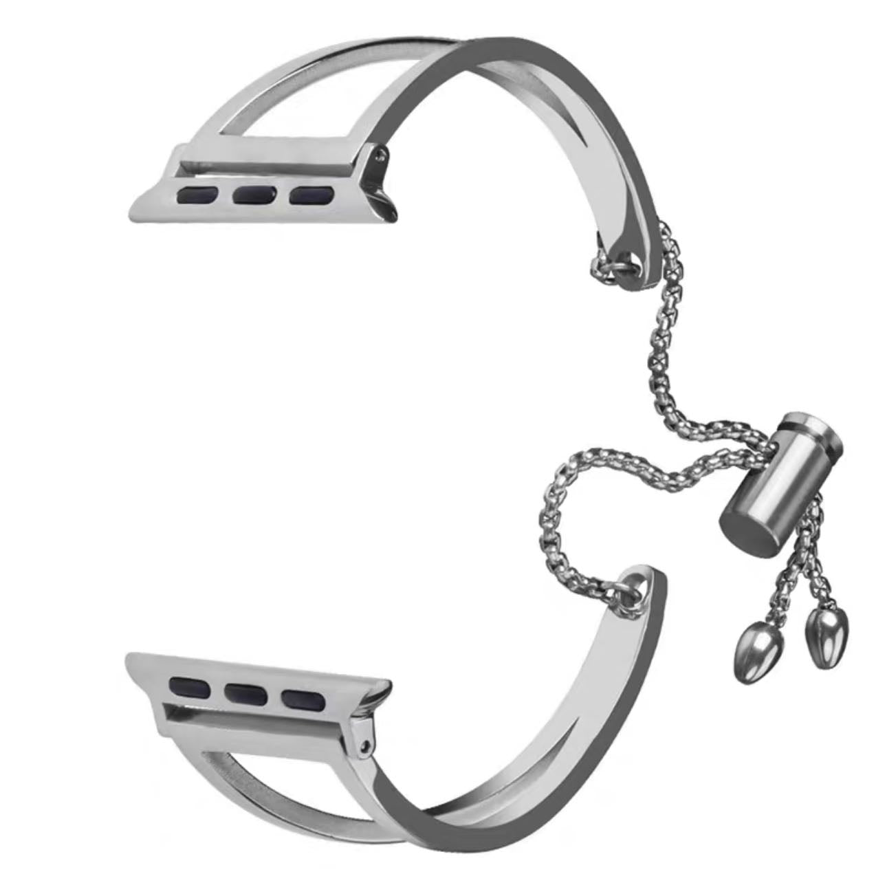 [SALE] iWatch 38/40/41mm Stylish V Style Stainless Steel Strap